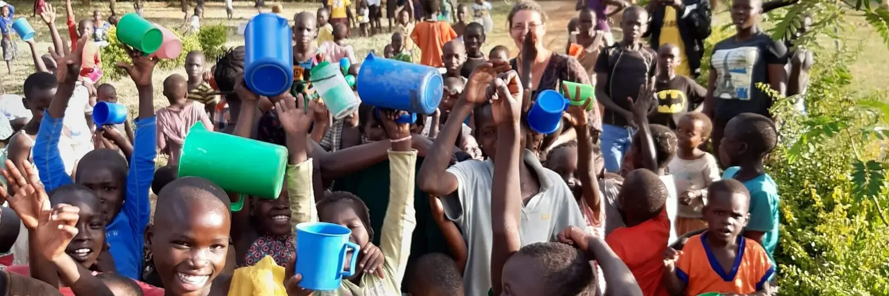 Kinderen halen water